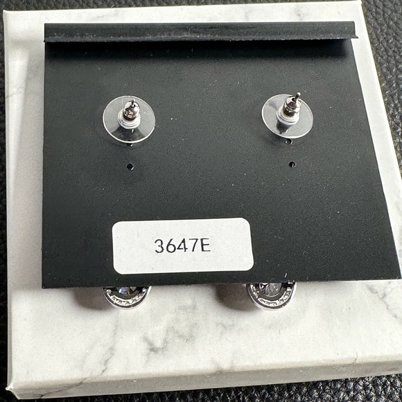 CZ Chandelier Drop Pierced Earrings Large CZ Studs 3” long by Mariell - Picture 5 of 5